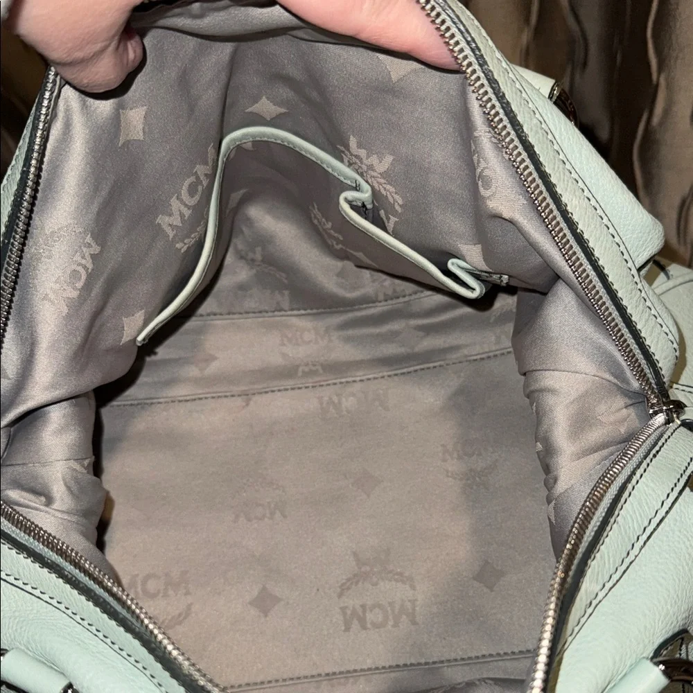 MCM Mint Green Satchel Bag